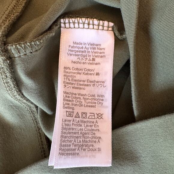 New J.Crew Green Cross-Waist Cropped Leggings - Size M - Picture 5 of 6